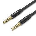 Vention Кабель мультимедійний 3.5mm Male to Male Audio Cable 1.5M Black Aluminum Alloy Type VENTION (BAXBG)