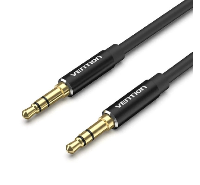 Vention Кабель мультимедійний 3.5mm Male to Male Audio Cable 1.5M Black Aluminum Alloy Type VENTION (BAXBG)