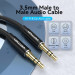 Vention Кабель мультимедійний 3.5mm Male to Male Audio Cable 1.5M Black Aluminum Alloy Type VENTION (BAXBG)