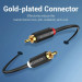Vention Кабель мультимедійний 2-Male to 2-Male RCA Cable 1.5M Black VENTION (BCMBG)