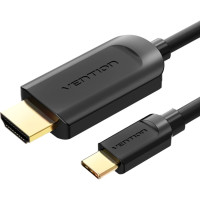 Кабель мультимедійний Type-C to HDMI Cable 1.5M Black VENTION (CGUBG)