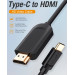 Vention Кабель мультимедійний Type-C to HDMI Cable 1.5M Black VENTION (CGUBG)