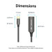 Vention Кабель мультимедійний Cotton Braided USB-C to DP 8K Converter 0.25M Black Zinc Alloy Type VENTION (CRGBC)