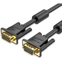 Кабель мультимедійний VGA(3+6) Male to Male Cable with ferrite cores 20M Black VENTION (DAEBQ)