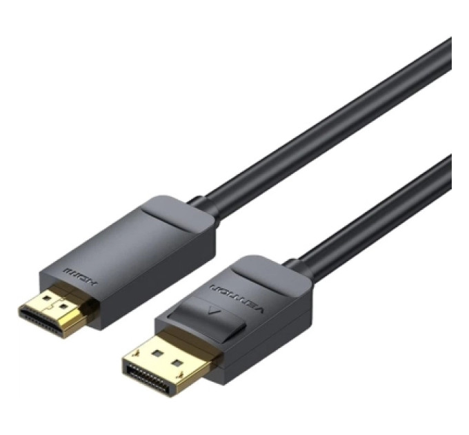 Vention Кабель мультимедійний 4K DisplayPort to HDMI Cable 2M Black VENTION (HAGBH)