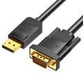 Vention Кабель мультимедійний DP to VGA Cable 1.5M Black VENTION (HBLBG)
