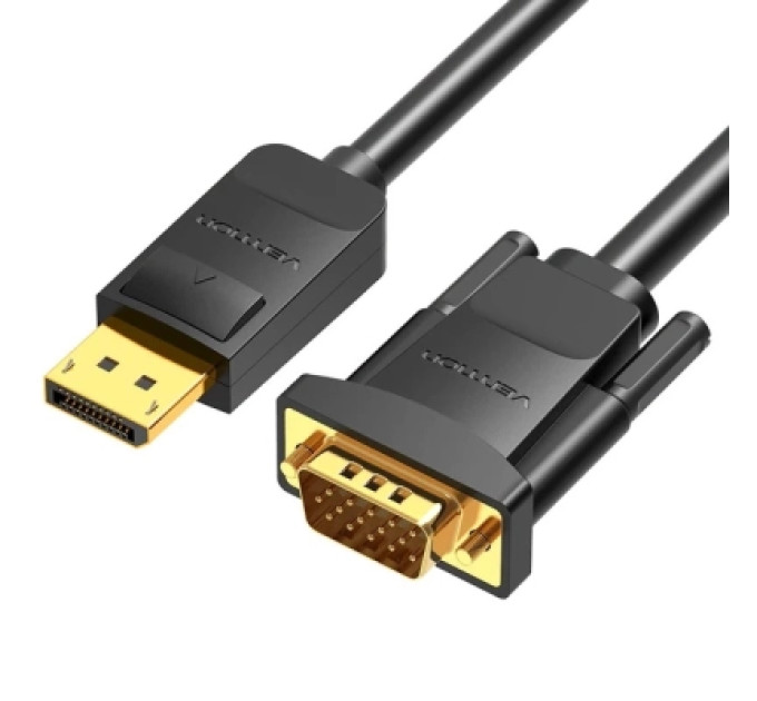 Vention Кабель мультимедійний DP to VGA Cable 1.5M Black VENTION (HBLBG)