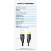 Vention Кабель мультимедійний Cotton Braided DP Male to Male Cable 1M Black VENTION (HCCBF)