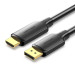 Vention Кабель мультимедійний DisplayPort Male to HDMI-A Male 4K HD Cable 1.8M Black VENTION (HFOBAC)