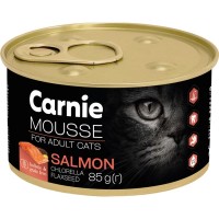 Паштет для котів Carnie з лососем, насінням льону, хлорелою та желе 85 г (4820255195612)