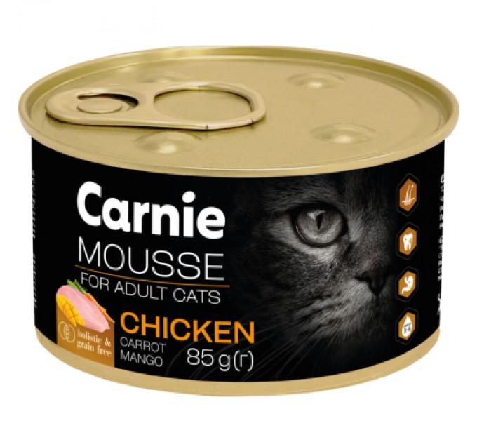 Паштет для котів Carnie з куркою, манго, морквою та желе 85 г (4820255195599)