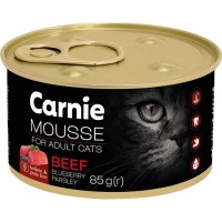 Паштет для котів Carnie з яловичиною, чорницею, петрушкою та желе 85 г (4820255195513)