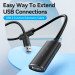 Vention Дата кабель USB 2.0 Type-A Male to Type-A Female Active Extension Cable 15M Black VENTION (CBKBN)