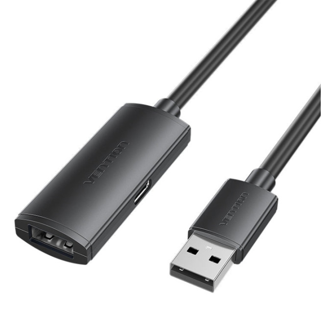 Vention Дата кабель USB 2.0 Type-A Male to Type-A Female Active Extension Cable 20M Black VENTION (CBKBQ)