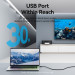 Vention Дата кабель USB 2.0 Type-A Male to Type-A Female Active Extension Cable 25M Black VENTION (CBKBS)