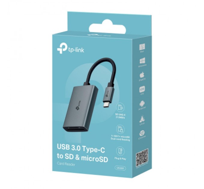 Зчитувач флеш-карт TP-Link USB-C to SD/TF (UA440C)