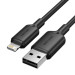 Vention Дата кабель USB 2.0 Type-A Male to Lightning Male 2.4A Cable 1M Black PVC Type VENTION (LAMBF)