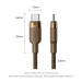Vention Дата кабель USB 2.0 Type-C Male to Type-C Male 3A Cable 1M Gold Aluminum Alloy Type VENTION (TRDJF)