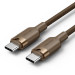 Vention Дата кабель USB 2.0 Type-C Male to Type-C Male 3A Cable 1M Gold Aluminum Alloy Type VENTION (TRDJF)