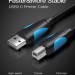 Vention Дата кабель USB2.0 A Male to B Male Print Cable 1M Black VENTION (VAS-A16-B100)
