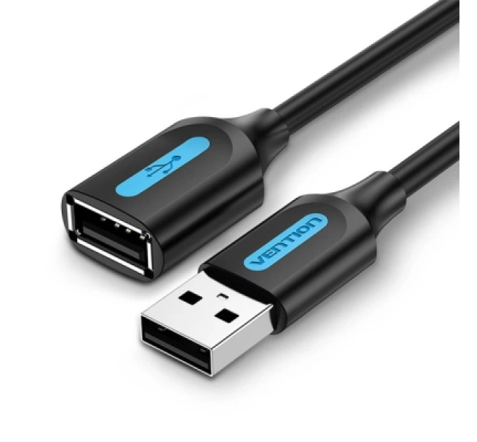 Vention Дата кабель USB 2.0 A Male to A Female Extension Cable 0.5M black PVC Type VENTION (CBIBD)