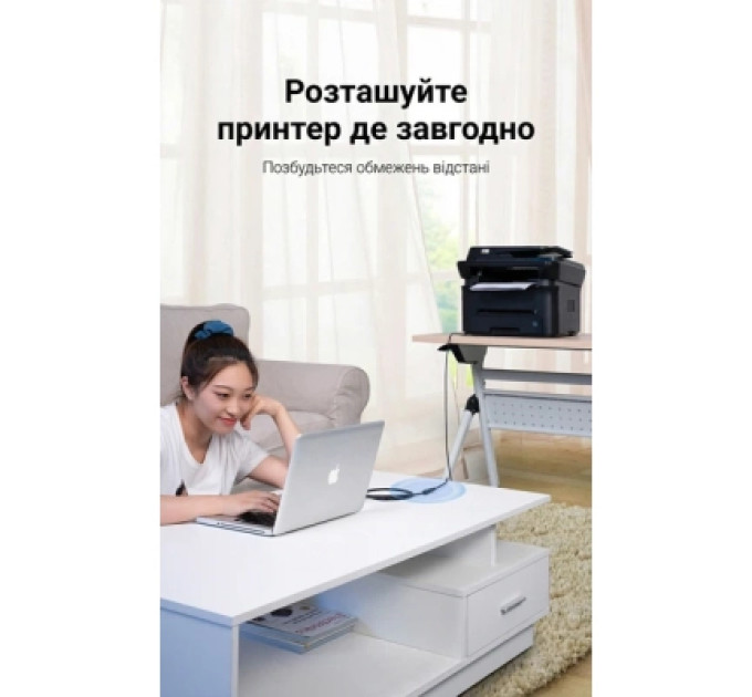 Vention Дата кабель USB 2.0 A Male to A Female Extension Cable 0.5M black PVC Type VENTION (CBIBD)