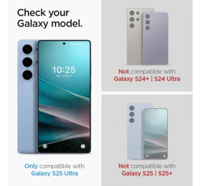 Скло захисне Spigen tR EZ Fit HD Samsung Galaxy S25 Ultra 2 pcs (AGL09082)