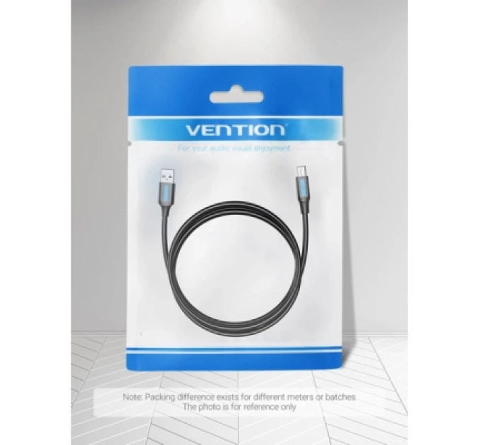 Vention Дата кабель USB 2.0 A Male to Mini-B Male Cable 1M Black PVC Type VENTION (COMBF)
