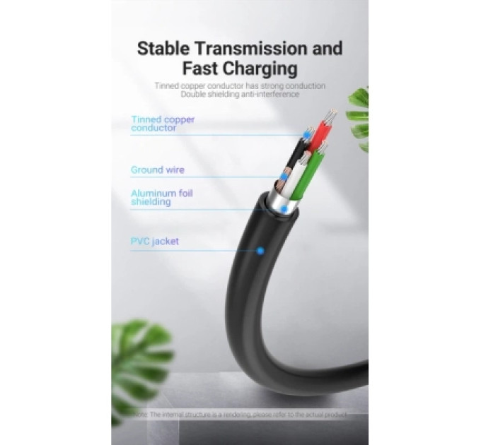 Vention Дата кабель USB 2.0 A Male to Mini-B Male Cable 1M Black PVC Type VENTION (COMBF)