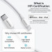 Vention Дата кабель USB 2.0 Type-C Male to Lightning Male 3A Cable 1M White PVC Type VENTION (LAKWF)