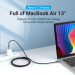 Vention Дата кабель USB 2.0 C Male to C Male Cable 2M Gray Aluminum Alloy Type VENTION (TADHH)
