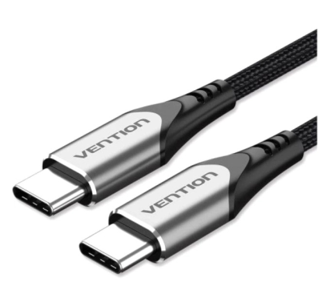 Vention Дата кабель USB 2.0 C Male to C Male Cable 2M Gray Aluminum Alloy Type VENTION (TADHH)