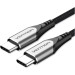 Vention Дата кабель USB 2.0 C Male to C Male Cable 2M Gray Aluminum Alloy Type VENTION (TADHH)
