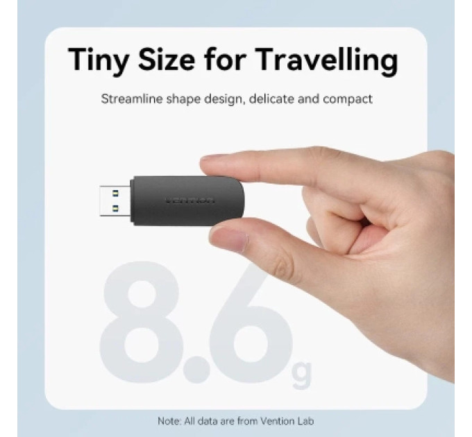 Vention Зчитувач флеш-карт 2-in-1 USB 3.0 A Card Reader(SD+TF) Black Dual Drive Letter VENTION (CLGB0)