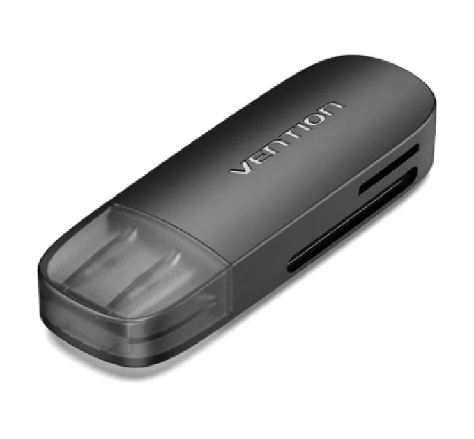 Vention Зчитувач флеш-карт 2-in-1 USB 3.0 A Card Reader(SD+TF) Black Dual Drive Letter VENTION (CLGB0)