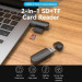 Vention Зчитувач флеш-карт 2-in-1 USB 3.0 A Card Reader(SD+TF) Black Dual Drive Letter VENTION (CLGB0)