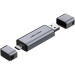 Vention Зчитувач флеш-карт 2-in-1 USB 3.0 A+C Card Reader(SD+TF) Gray Dual Drive Letter Aluminum Alloy Type VENTION (CLLH0)