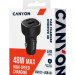 Canyon Зарядний пристрій Canyon 1xUSB + 1xUSB-C PD48W black (CNE-CCABR3AC)