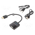 Vention Перехідник HDMI to VGA Converter with Female Micro USB and Audio Port 0.15M Black VENTION (42161)