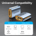 Vention Перехідник HDMI-A Female to Female 8K Adapter Gray Aluminum Alloy Type VENTION (AIUH0)