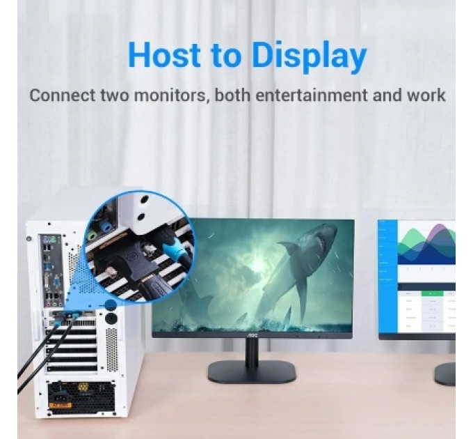 Vention Перехідник HDMI Female to DVI (24+1) Male Adapter Black VENTION (AILB0)