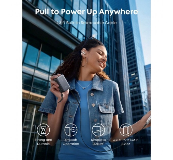 Універсальна мобільна батарея Anker Nano 10000mAh 45W Black (A1638H11)