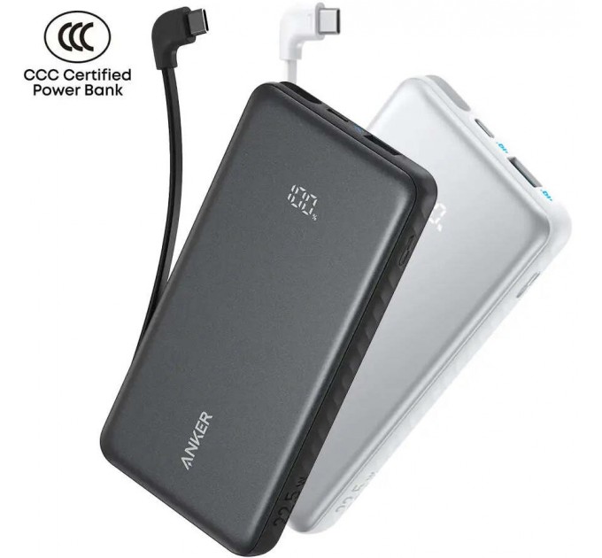 Універсальна мобільна батарея Anker Zolo 10000mAh 22.5W White (A110DH21)