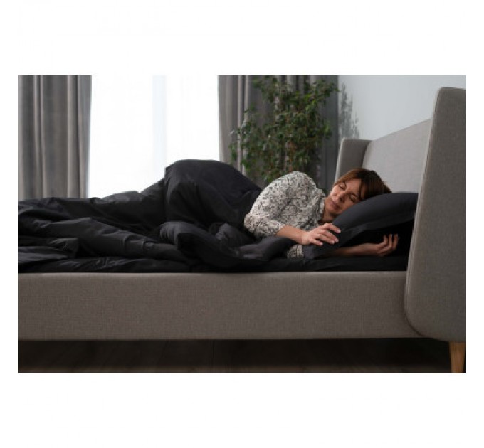 Простирадло Ardesto Mix&Match Premium 100% бавовна, сатин чорний 180х240 см (ART1824FSL)