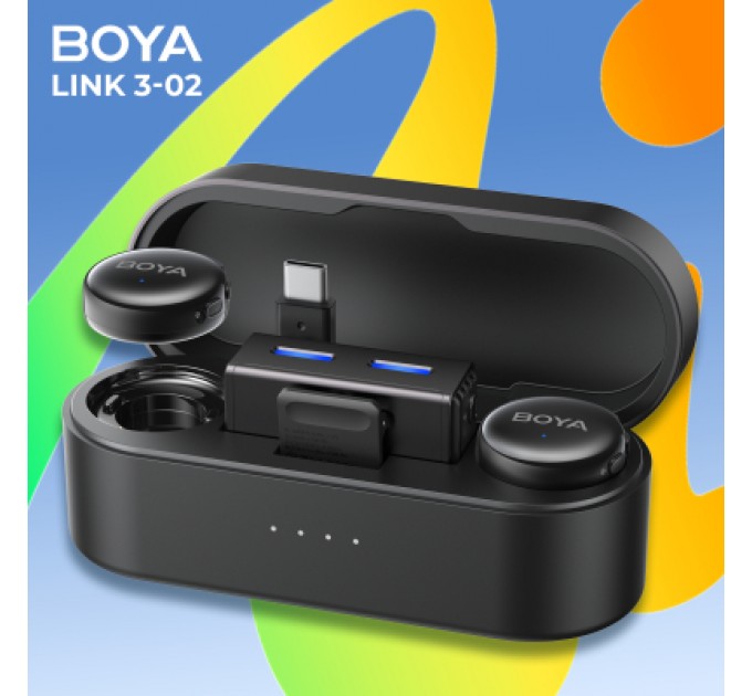Мікрофон Boya LINK 3-02 Type-C/TRS Black (LINK 3-02)
