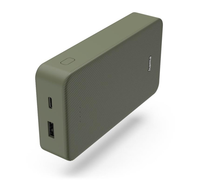 Hama Батарея універсальна Hama 20000mAh, 15W/5V/3A, USB-C, USB-A, green (00201716)