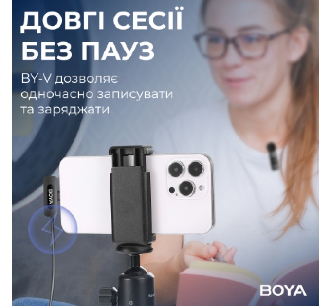 Мікрофон Boya BY-V1 Lightning Black (BY-V1)