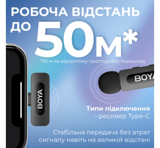 Мікрофон Boya BY-V20 Type-C Black (BY-V20)