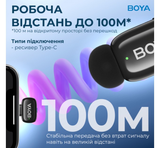 Мікрофон Boya mini-14 Type-C Black (mini-14)