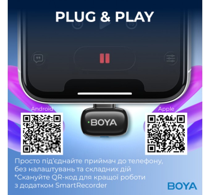 Мікрофон Boya mini-14 Type-C Black (mini-14)